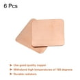 thumbnail image 3 of Uxcell Heatsink Copper Pad Shim 15mm x 15mm x 0.4mm Thermal Conductive Heat Sink for Electronic Chip Cooling Pack of 6, 3 of 5