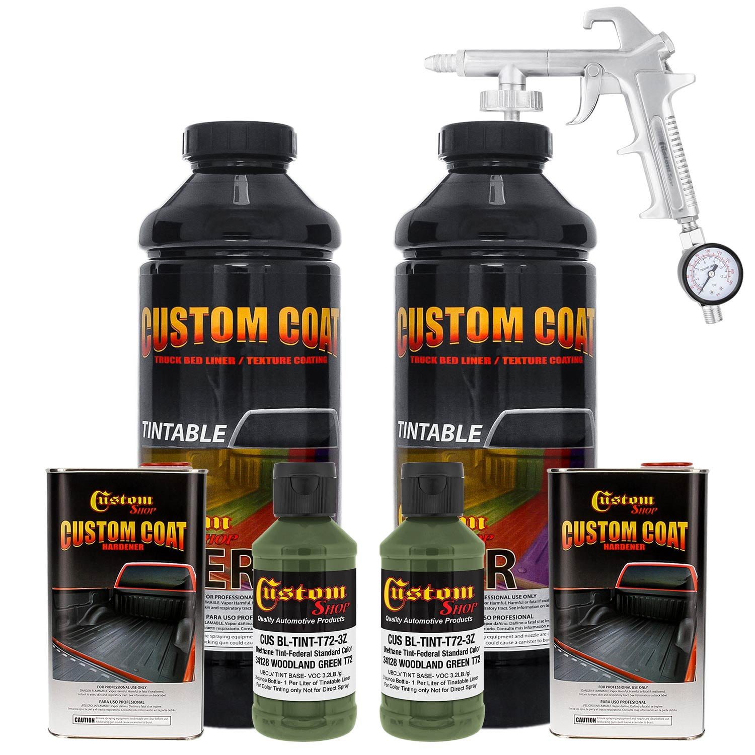 34128 Woodland Green T72 Custom Coat Urethane SprayOn Truck Bed