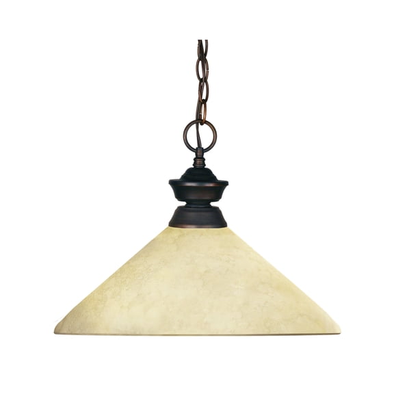 Z-Lite Riviera 1 Light Pendant in Olde Bronze