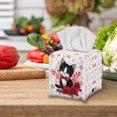 thumbnail image 5 of POLERO Cute Tissue Box Cover Square, Black Cat Rose PU Leather Tissue Box Holder Waterproof, Decorative Facial Organizer for Bathroom, Vanity Countertop, Car, 5 of 7