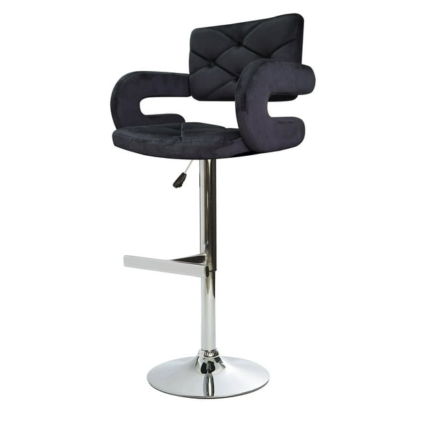 Impressions Vanity Bar Stools Vera Diamond Tufted With 360 Degrees Swivel Seat Counter Height Barstools Quilt Designed Leatherette Cushioned Chair And Contemporary Mirror Finished Base Com Impressions Vanity Bar Stools Vera, Vanity Bar Stool Height
