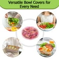thumbnail image 6 of Elastic Food Storage Covers Dust-Proof Protectors PE Stretch Plastic Bowl Covers for Family Outdoor Picnic 60 Pack, 6 of 9