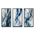 thumbnail image 3 of Designart "Ethereal Elixir Blue Grey Harmony I IX" Abstract Framed Wall Art Set Of 3 - Blue Abstract Frame Canvas Set For Living Room Decor, 3 of 8