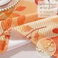 thumbnail image 5 of Thanksgiving Tablecloth for Rectangle Table 60X102,Orange Buffalo Plaid with Leaves Table Cloth,Waterproof Checkered Table Fabric,Farmhouse Table Cover,Fall Decoration for Harvest Holiday, 5 of 6