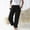 Black, variant on Aloohaidyvio Women's Casual Solid Color Pockets Elastic Waist Comfortable Straight Pants
