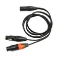 thumbnail image 2 of Cable XLR macho a doble XLR hembra, cable divisor tipo Y para micrófono, para mezclador, ecualizador, amplificador de órgano electrónico, 2 of 12