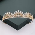 thumbnail image 1 of Tiaras y coronas de Color dorado y plateado para boda, novia, fiesta, perlas de cristal, diademas, adornos para la cabeza de diamantes de imitación, accesorios de moda Tan Jianjun unisex, 1 of 2