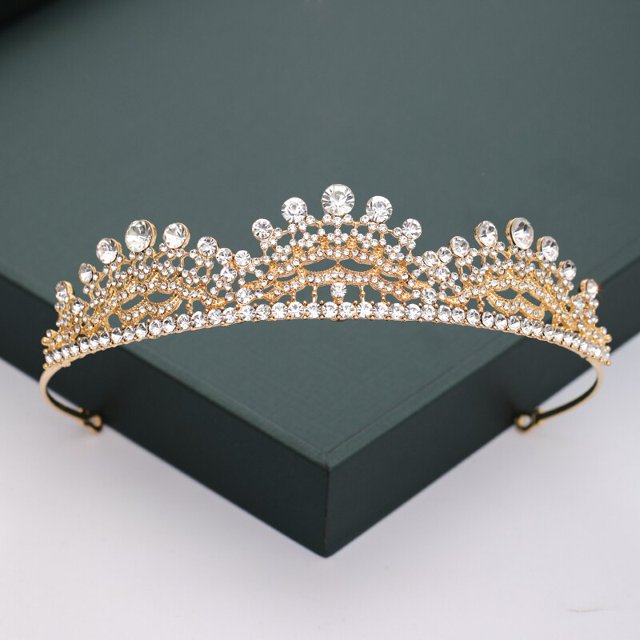 Tiaras y coronas de Color dorado y plateado para boda, novia, fiesta, perlas de cristal, diademas, adornos para la cabeza de diamantes de imitación, accesorios de moda Tan Jianjun unisex
