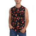 thumbnail image 2 of Fotbe Men's BBQ Print Men's Sleeveless Muscle Tank Tops Casual T-Shirts for Gym Workout Beach-3X-Large, 2 of 8