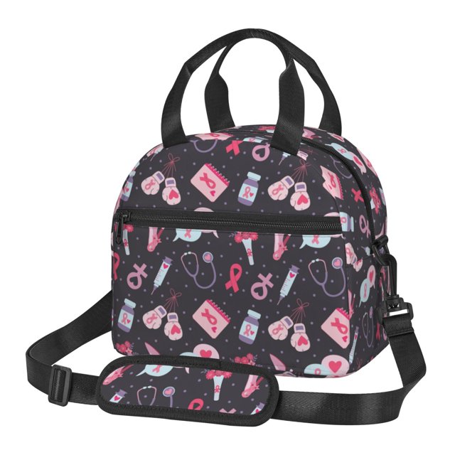 Balery Breast Cancer Awareness1 Bolsa de Almuerzo Impresa, Caja de Almuerzo Reutilizable, Bolsa Térmica Aislada para Almuerzo, Bolsa Antiderrames