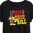 thumbnail image 3 of Disney - Firefighter Mickey - Stop, Drop, & Roll - Women's Oversized T-Shirt, 3 of 5