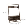 thumbnail image 5 of Benjara BM214702 Wooden TV Stand with 2 Tier Display Unit & 4 Open Compartments - Brown - 72.05 x 18.11 x 49.61 in., 5 of 5