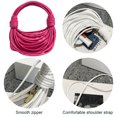 thumbnail image 3 of Bolsos personalizados con diseño de cordón de espagueti para mujer, bolsos cruzados de un solo hombro a la moda, color rojo rosa, 3 of 5