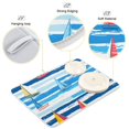 thumbnail image 3 of Yayeee Dish Drying Mat for Kitchen Counter 16"x18" Microfiber Absorbent Pad, Yellow Sailboats, 3 of 7