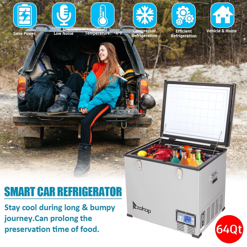 Kepooman 64Quart/2.1CU.FT Compressor Car Refrigerator, Cold Rolled Gray Kepooman 64Quart/2.1CU.FT Compressor Car Refrigerator, Cold Rolled Gray