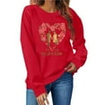 thumbnail image 5 of Craaazy Women's Plus Size Valentines Day Shirt Long Sleeve Crewneck Cozy Tops Gifts, 5 of 6