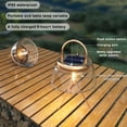 thumbnail image 3 of Gefolly Camping Lamp Solar 6000K 3 Color Outdoor Table Lamp,IP66 Water Resistant Portable Hanging Handheld Tent Light with USB-C Rechargeable for Emergency and Outdoor Use- -Golden, 3 of 5