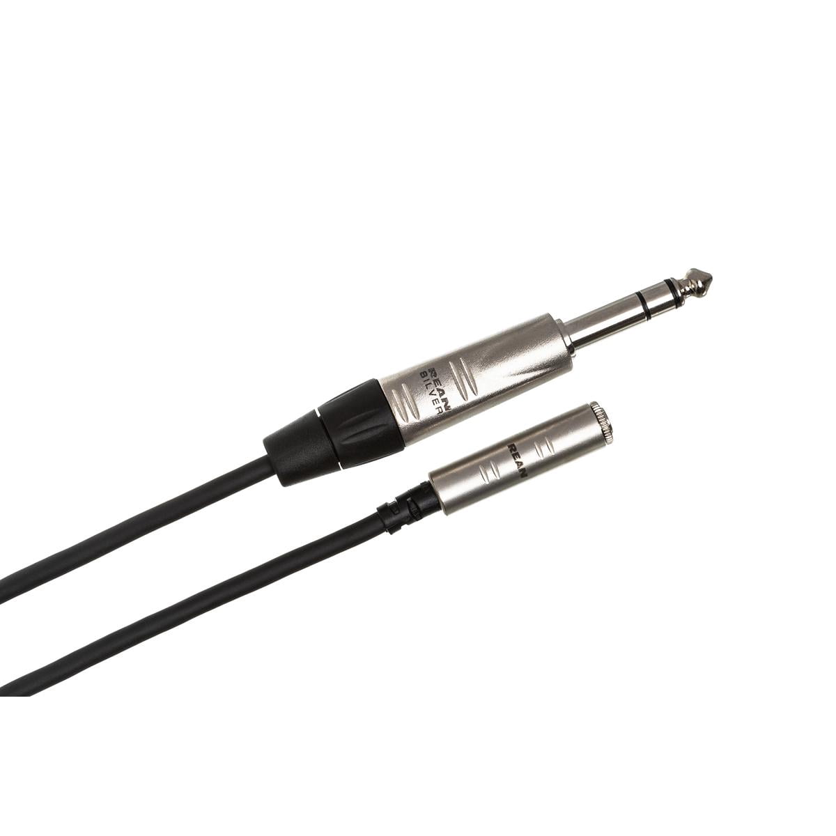 Hosa HXMS-005 5' Pro Headphone Adaptor Cable 3.5 mm TRS to 1/4 in TRS