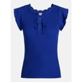 thumbnail image 6 of Scenario Women's Tank Sweater with Short Flutter Sleeves, Lightweight, Sizes XS-XXXL, 6 of 6