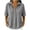 *Gray, variant on Women's Waffle Knit Short Sleeve Henley Blouse, Ladies' Collared V-Neck Casual Tunic Top, Button Down Solid Color Shirt For Women,Purple,S-3XL