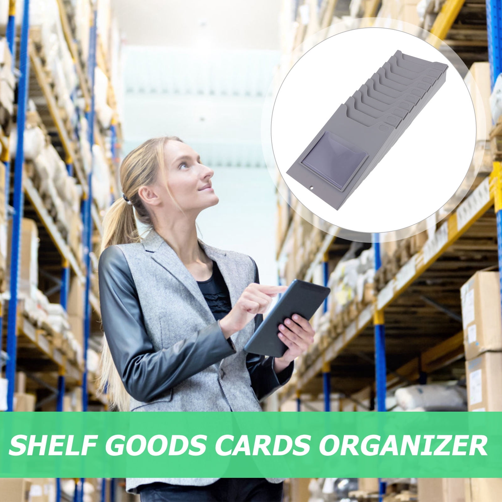 COMPUKAS Grey PP Card Storage Holder Wall Mounted Office Organizer for Business Cards 1 Piece