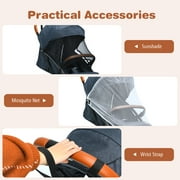 Babyjoy Lightweight Baby Stroller Aluminium Frame with Net for Travel 15 lbs Blue