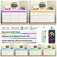 thumbnail image 3 of ChVans White 9 Drawer Dresser with LED Lights, 63" Wide Modern Wood Chest of Drawers with Charging Station & Handle Free, LED White Dresser for bedroom, Living Room, Entryway, Hallway, 3 of 8