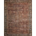 thumbnail image 2 of Loloi Layla Printed Oriental Distressed Brick / Blue Area Rug, 2 of 9