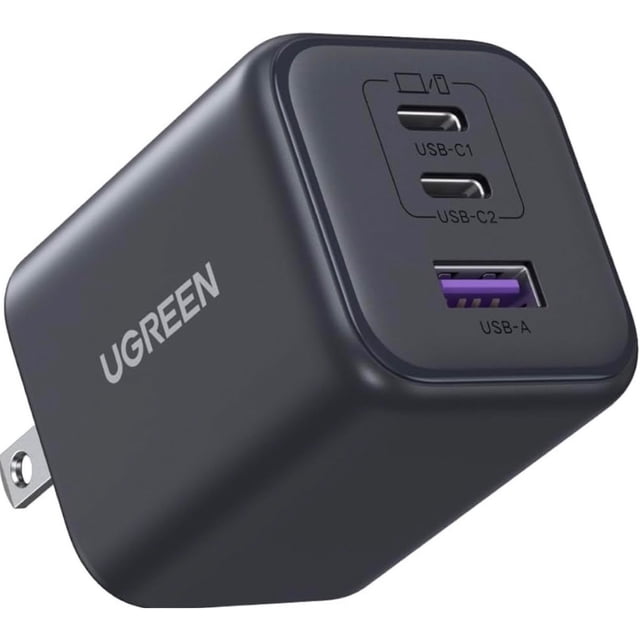 Cargador Ugreen 45W gan carga rapida con 3 puertos para celular