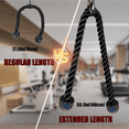 thumbnail image 4 of KORIKAHM 140cm Long Tricep Rope, Rope Pull Down Attachment 47 55 63Inch Length Long, Tricep Rope Cable Attachment, Tricep Pull Down Rope for Home Gym Pulley System,Cable Machine Attachment, 4 of 9