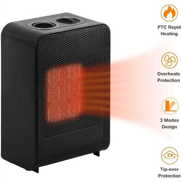 Electric Heater Portable Indoor Personal Small Radiator 750W/1500W