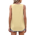 thumbnail image 5 of Tiqkatyck Tank Tops for Women Trendy Women's 2025 Chic Round Neck Short Sleeve Shirts 2D Printed Casual Loose Fit Vest Sleeveless Tunic Tops Summer Tops for Women Yellow M, 5 of 7