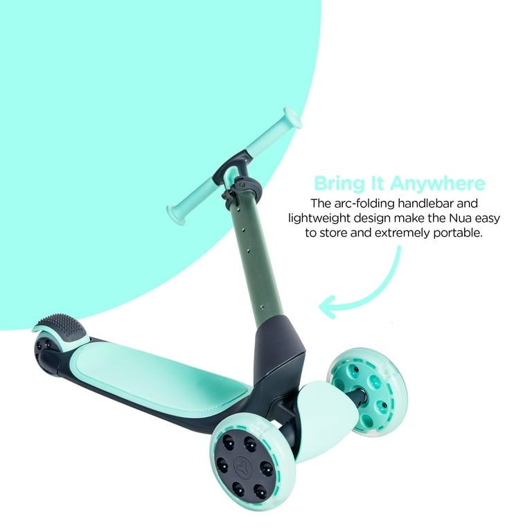 Yvolution Glider Nua Green3-Wheel Kids Scooter Light-Up Wheels
