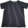 thumbnail image 3 of Bcfgryg Men's Striped Hollow Out Sheer Short Sleeve Loose T Shirt For Parties And Casual Wear Men’s T-shirts, 3 of 3