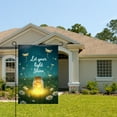 thumbnail image 2 of AMHNF Let Your Light Shine Linen Garden Flag with Fireflies and Daisies for Spring Summer Home Outdoor Garden Yard Door Decor 12x18 inch, 2 of 5