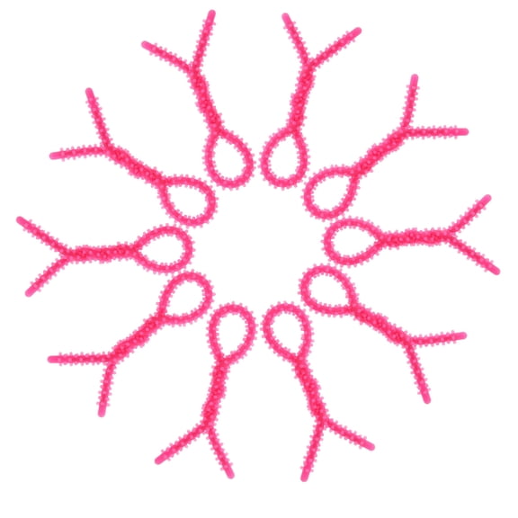 TABLZONE 10Pcs Hair Curling Rods in Rosy Silicone for Travel Portable Styling for Women