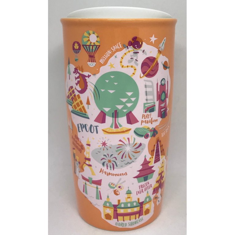 Epcot Spaceship Earth Starbucks Ceramic Travel Tumbler 