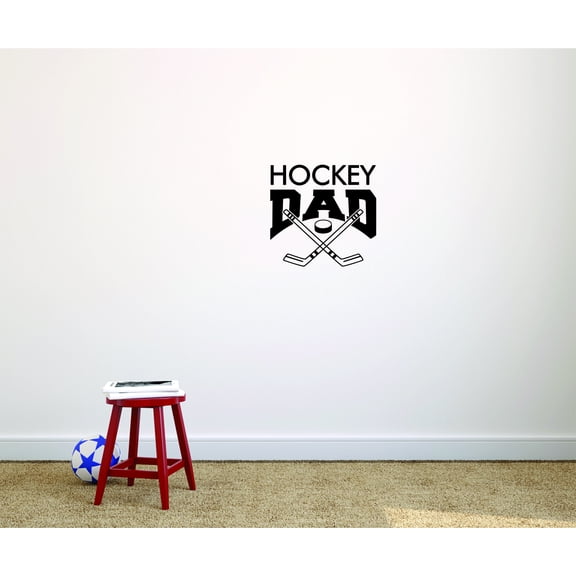 Do It Yourself Wall Decal Sticker Hockey Dad Sports Sport Ice Father Dad Dads Son Daughter Boy Girl Teen Home Decor 20x20"