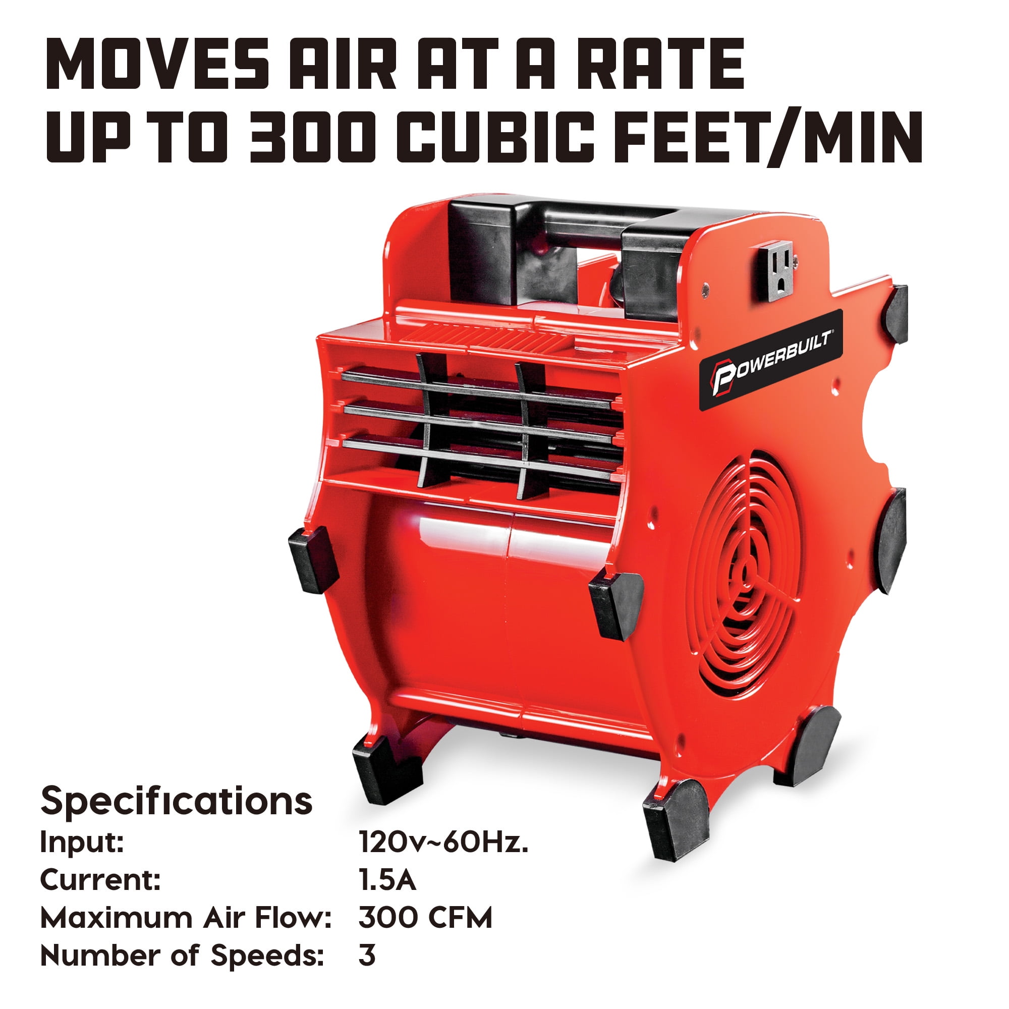 Powerbuilt 3 Speed Portable Blower Dryer Fan - 642259