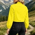 thumbnail image 5 of Tbopshirt Jacket for Women Stand Collar Long Sleeve Zip Up Drawstring Hem Loose Casual Solid Color Cropped Jacket for Spring Fall, 5 of 6