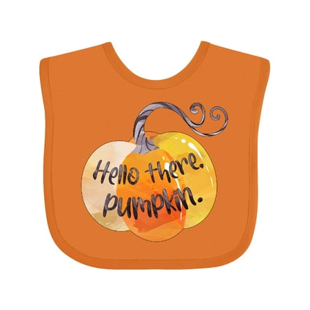 

Inktastic Fall Hello There Pumpkin Gift Baby Boy or Baby Girl Bib