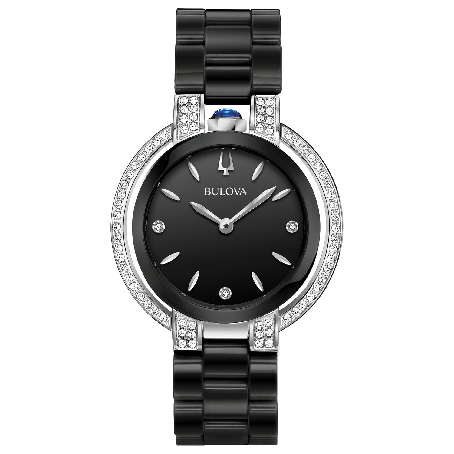Bulova Bulova Women's Rubaiyat Black Ceramic Diamond Watch