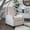 Cream, variant on Emma + Oliver Cream Fabric Upholstered Easy Push Back Recliner - Classic Wingback Design with Nailhead Accent Trim and Footrest