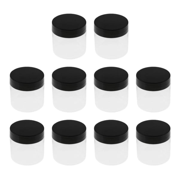 Frasco para mascotas con tapa, botella de almacenamiento, ligero, a prueba de fugas, transparente, de boca ancha para pasta 10 Uds 50ml