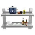 thumbnail image 6 of 2 Tiers Stainless Steel Wall Mounted Shelf Commercial Kitchen Restaurant Shelving Rack, 6 of 15