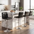 thumbnail image 2 of Gymax Bar Stools Set of 4 Adjustable Swivel Barstools w/Back & Footrest for Kitchen, 2 of 10