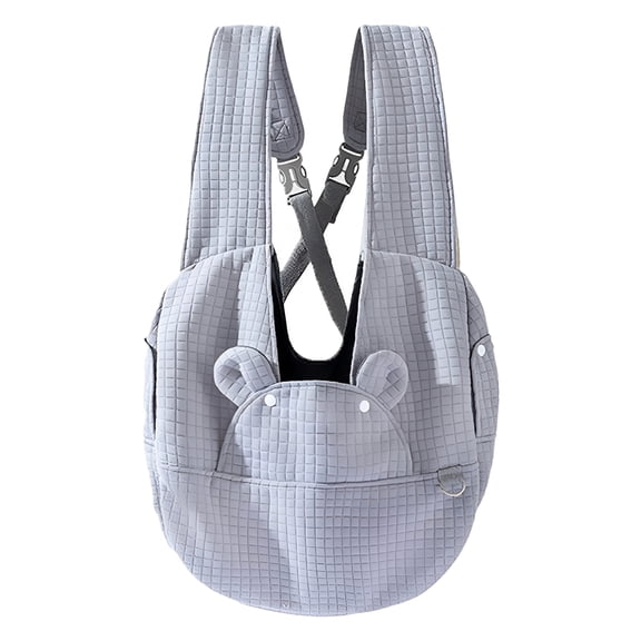 GASTROPOD 2026 New Dog Carrier Backpack,Cute Bear Shape Crossbody Chest,Dog Travel Bag,Small Dog Cat Go Out Bag,Comfort Breathable Puppy Bags,Adjustable for Small Dogs Cats Outdoor Travel (Grey)