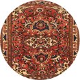 thumbnail image 1 of Ahgly Company Machine Washable Indoor Round Traditional Saffron Red Area Rugs, 4' Round, 1 of 7