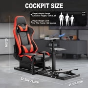 Marada Flight Racing Simulator Cockpit with Game Seat Fits Thrustmaster HOTAS Warthog Excluding Electronics