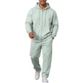 thumbnail image 4 of Mens Sweatsuits 2 Piece Outfit Casual Long Sleeve Full Zip up Hoodie With Sweatpants Tracksuits Jogging Suit, 4 of 8